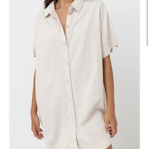 White linen dress